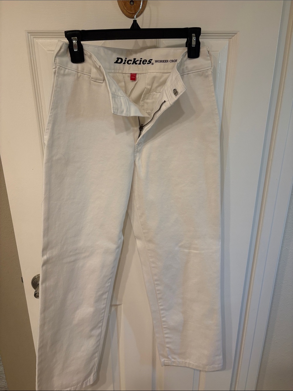 Dickies Off-White Straight Crop Work Pants
